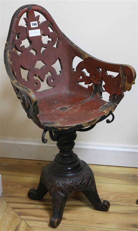 A Russian childs swivel chair, a.f.